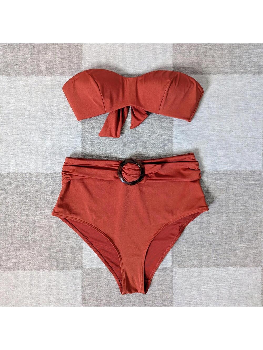 & Other Stories bandeau high waisted retro bikini set
